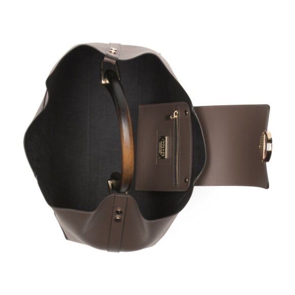 CLAUDIA Made In Italy Leather Satchel - Picture 2 of 4